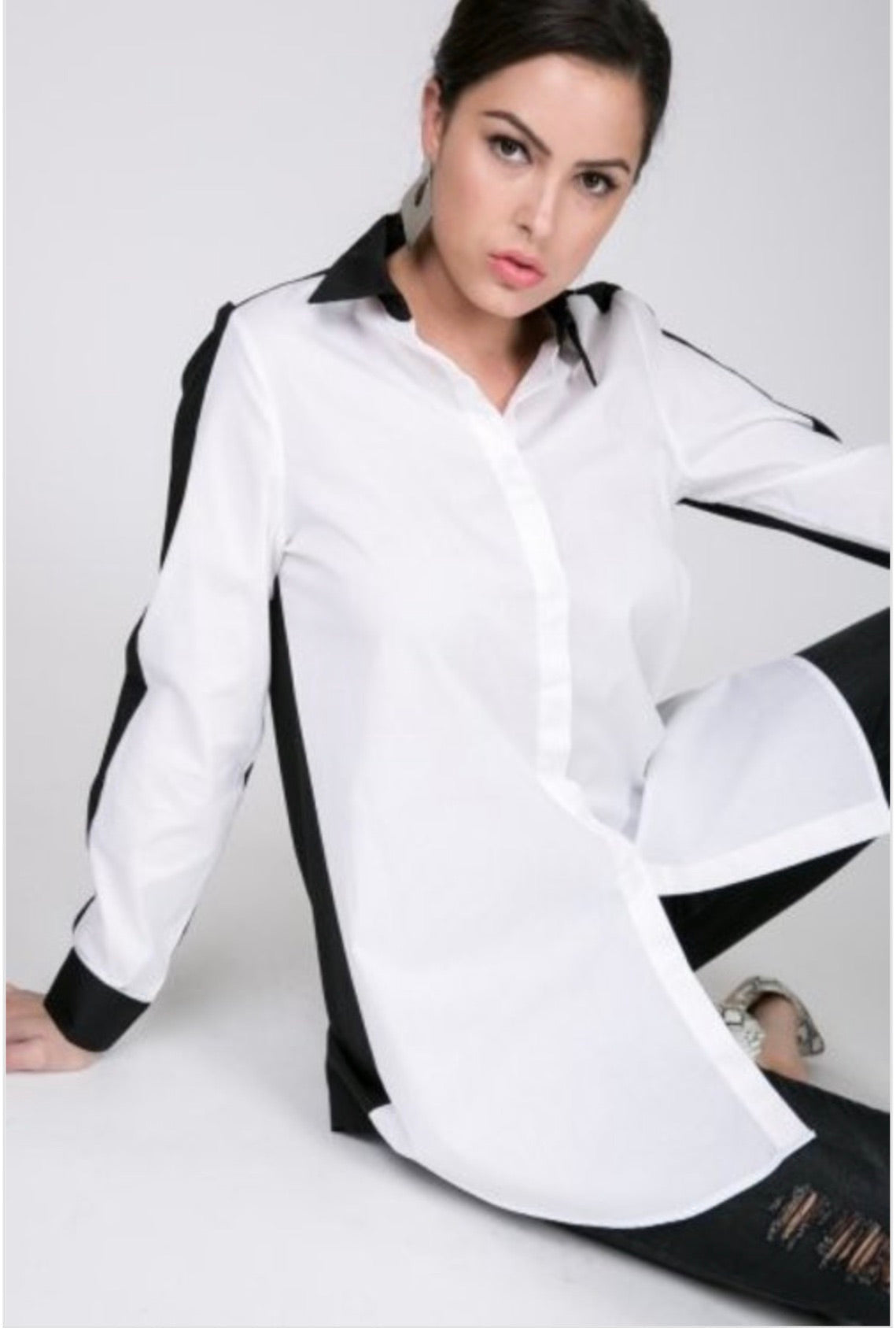 Color Block Me Button Down Shirt